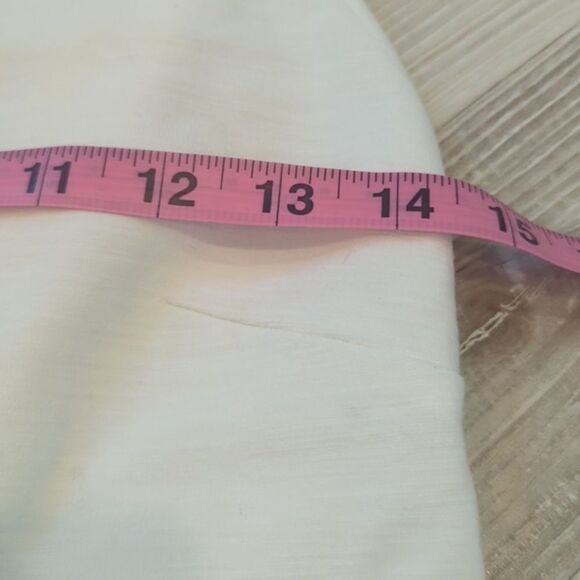 J. Crew shirt blouse tank top women's size small cream‎ a line cotton stretch - Picture 5 of 9